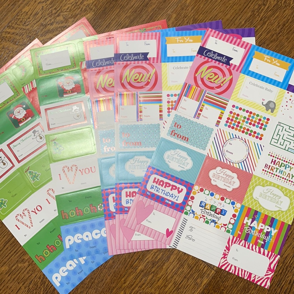 Birthday & Christmas Gifting Sticker Labels